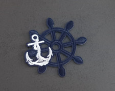 ECUSSON A REPASSER - ANCRE MARINE BARRE DE BATEAU - largeur 8,8 cm environ