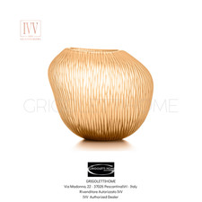 IVV - Vase Carving En Verre Pêche Satiné H 24 Cm - Revendeur