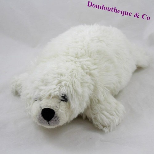 Peluche phoque blanc musée - peluche,