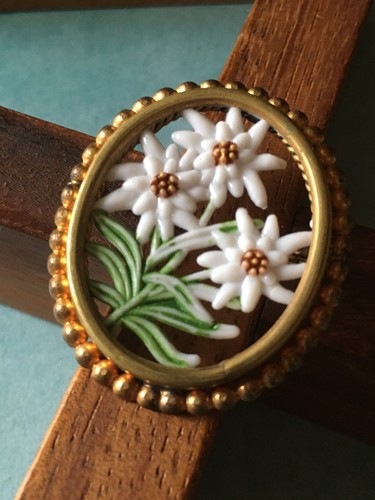 Broche vintage fleurs - broche,