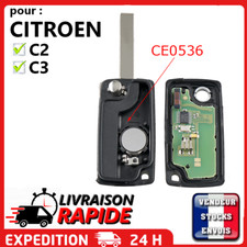 Clé vierge CE0536 pour CITROEN C2 C3 1 Phase 2 C3 Pluriel 2005-2009 sans rainure