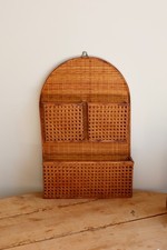 Étagère murale vintage rotin