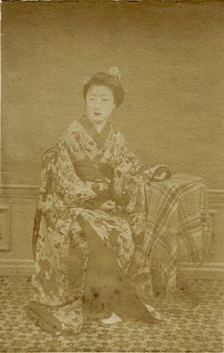 Japon circa 1870 femme en - femme,