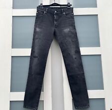 Great Balmain SS21 Faded Effect Slim Black Jeans Prototype Made In Japan