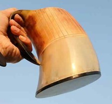 Tankard en corne à boire