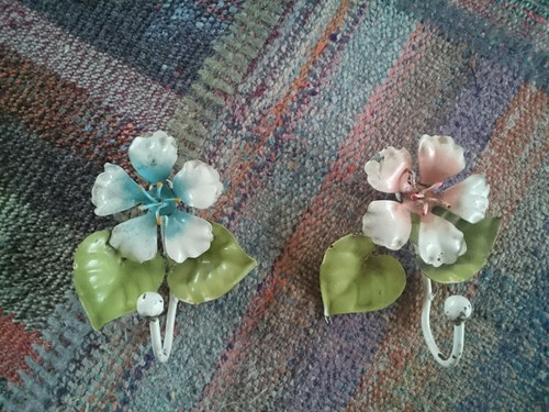 Patère vintage fleurs - -, -fleurs