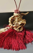 Figurine/Grigri porte-bonheur en forme d Ange/Joueur de Lyre finition en franges