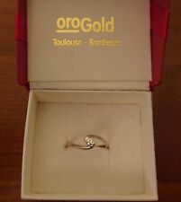 BAGUE SOLITAIRE OR BLANC 750 DIAMANT 