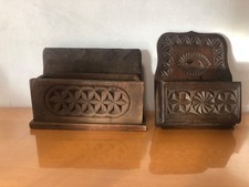 range-courrier/porte lettres X 2 -Foret noire bois fonce-1 a poser/1 a accrocher