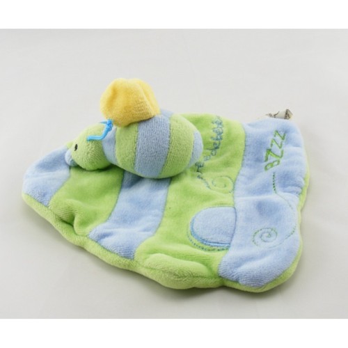 Doudou plat ruche abeille - , bleu