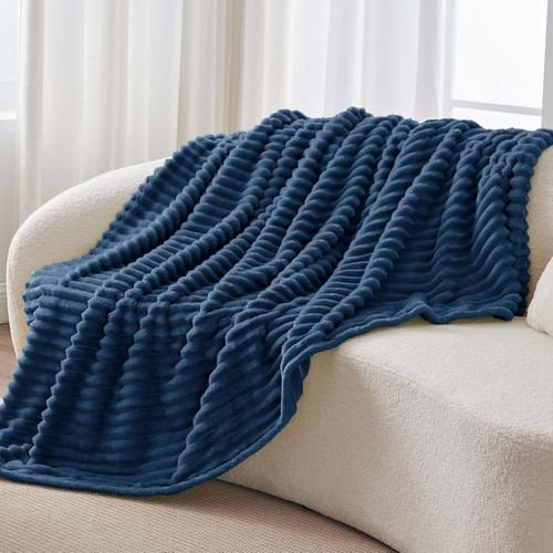 Plaid polaire bleu - polaire, pour