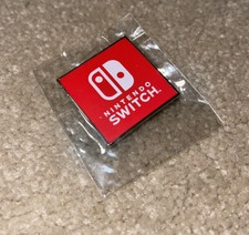 NEW - Nintendo Switch Red/White Pin 1 1/4" Square Collectible (2017)