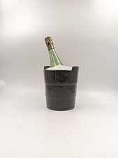 Seau à Glace Trompe L'œil Champagne Céramique Vintage Bac Glaçons 70 80's 