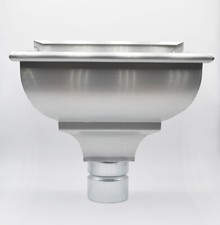 Boite à eau en zinc moulurée ø 80 mm NEUVE ! gouttière cuvette de branchement