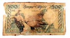 Banque de l'ALGERIE -500 Francs  du  19-3-1958. D