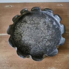 Vide Poche Cendrier En Étain Pur Signé Prévot / Réf A621