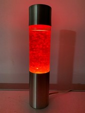 LAVA LAMP - LAMPE A PAILLETTES - SPACE AGE - ALU BROSSE CYLINDRE