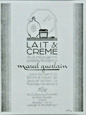 PUBLICITÉ DE PRESSE 1926 LAIT & CRÈME MARCEL GUERLAIN