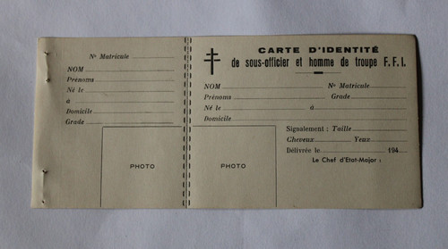 Carte identité sous - carte, d'identité