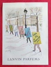 Publicité de presse: Les Parfums de LANVIN ill Guillaume GILLET et RONEO 1951
