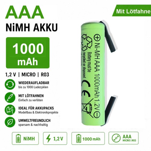 Aaa nimh 1000 mah v - 1000, 1,2