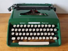 Machine à écrire vintage Remington Concord Sperry Rand vert 1969 azerty malette