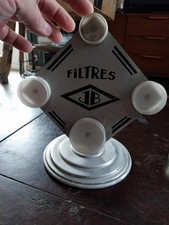 OBJET PUBLICITAIRE ANCIEN EN TOLE FILTRES JB BISTROT ANCIEN DANS SON JUS