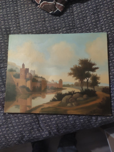 Ancien tableau huile - ancien, sur