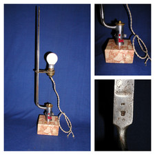 1814-CAMPAGNE DE FRANCE-ANCIENNE AN 9 TRANSFORMEE EN LAMPE DE CHEVET SUR MARBRE