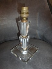 PIED DE LAMPE MODERNISTE CRISTAL ? VERRE TAILLE ? DLG HENRI MORAND ?ADNET ?