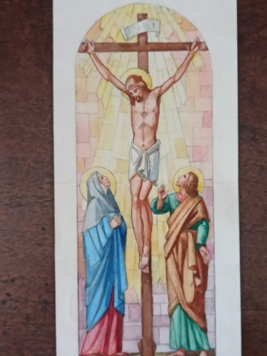 Croquis pour vitrail - vitrail, ancien
