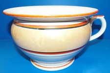 JOLI ANCIEN POT DE CHAMBRE EN PORCELAINE VIEILLARD BORDEAUX couleur irisée déco