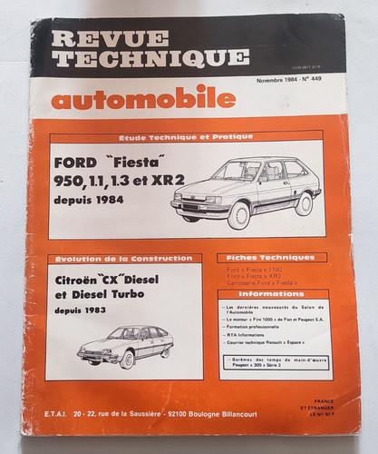 Revue technique automobile rta - revue,