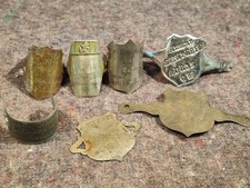 7 anciennes plaques de vélo nominatives collection bicyclette cyclisme