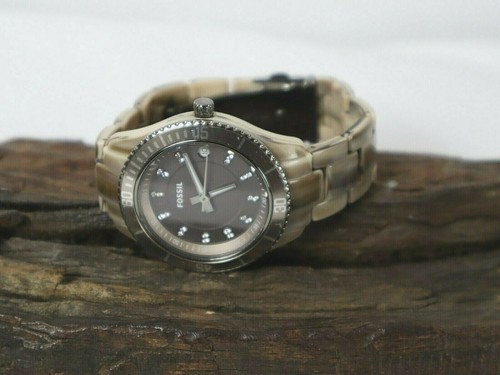 Fossil stella grey dial - grey, faux