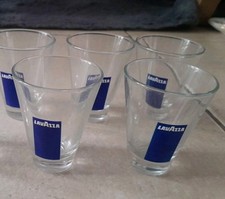 LOT DE 5 TASSES EN VERRE LAVAZZA