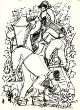 GAILLARDOT    PIERRE    DESSIN A L'ENCRE