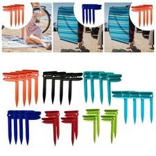 Lot de 4 piquets de plage pour