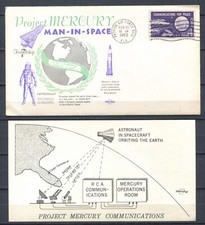 US 1962 • Mercury space project • Patrick Air Force base • cover+card (SU-8874)