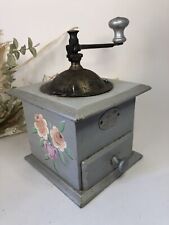 Moulin à café Japy Frère - Bois et métal - Décoration florale