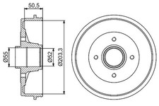 BOSCH Tambour de frein essieu
