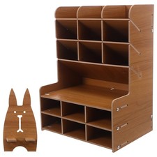 Organiseur de bureau en bois 