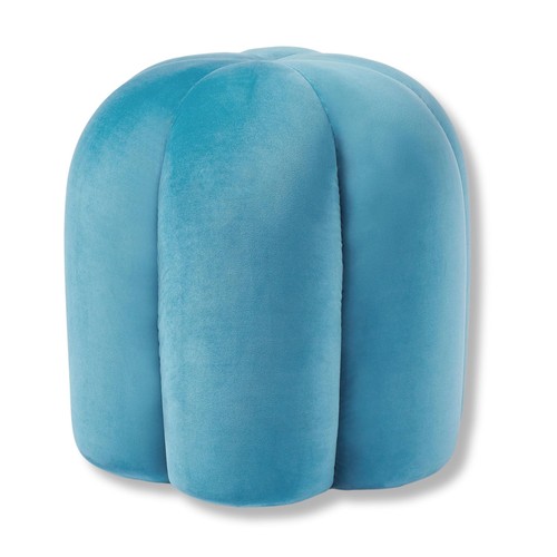 Tabouret velours cali bleu - tabouret, en