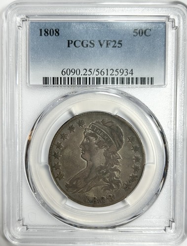 1808 capped bust half dollar - 1808,