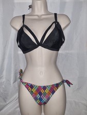 Gorgeous black multi-coloured