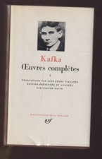 KAFKA: OEUVRES COMPLETES TOME 1. GALLIMARD. LA PLEIADE. 1984.