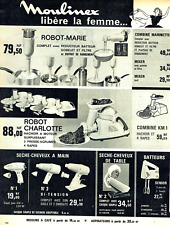publicité Advertising  1022  1962   Moulinex libère la femme  Robot-Marie éléctr