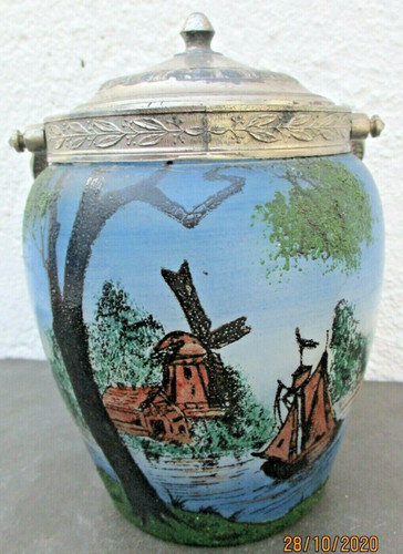 Seau biscuit verre emaille - a,