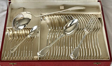 MENAGERE EN METAL ARGENTE ERCUIS MODELE FILET CHINON 37 PIECES