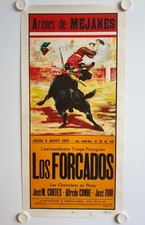 Affiche Corrida Arènes de MEJANES 1973 Corrida Portugaise LOS FORCADOS